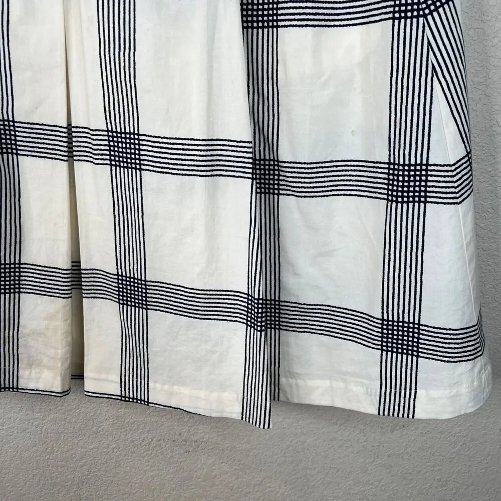 Tory Burch Womens Black &‎ White Plaid Skirt Size 2 Preppy Classic Capsule